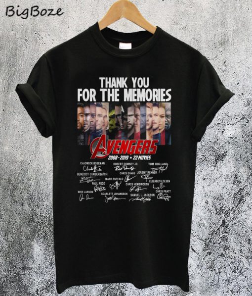 Thank You for the Memories Avengers 2008 2019 T-Shirt