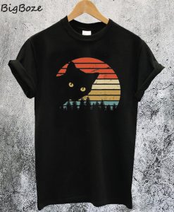 Vintage Eighties Style Cat T-Shirt