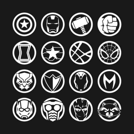 Avengers Heroes Icon Back Hoodie