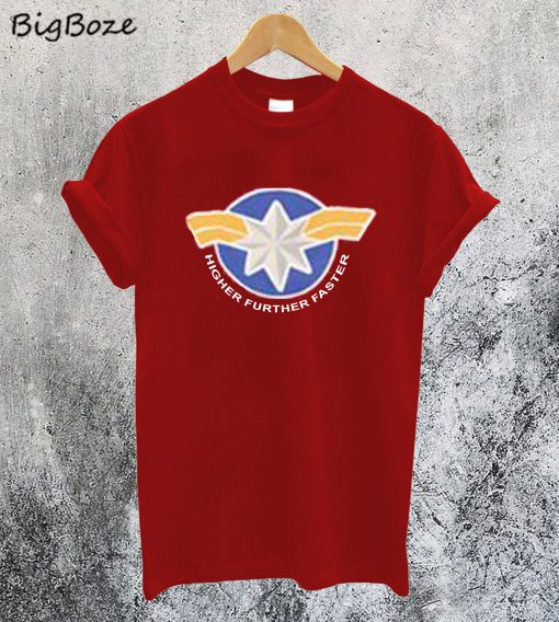 Captain Marvel Higher Further Faster T-Shirt