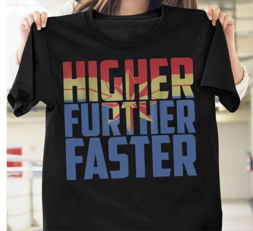 Captain Marvel Higher Further Faster Marvel Comic T-Shirt