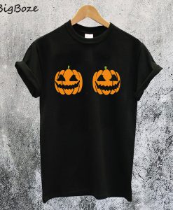 Halloween Pumpkin Boobs T-Shirt