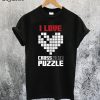 I Love Crossworld Puzzle T-Shirt