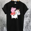 Peppa Pig Riding a Unicorn T-Shirt