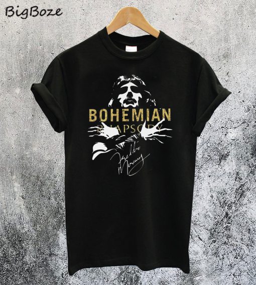 QUEEN Freddie Mercury Bohemian Rhapsody Signature T-Shirt