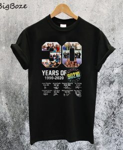 30 Years of Beverly Hills 90210 1990-2020 Signatures T-Shirt