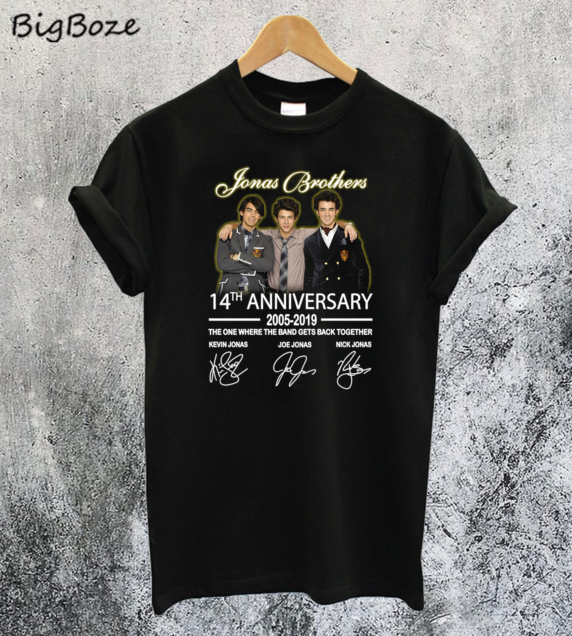 Jonas Brothers 14th Anniversary 2005 2019 Signatures T-Shirt