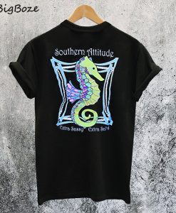 Southern Attitude Seahorse Back T-Shirt