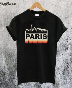 Paris Skyline Vintage T-Shirt