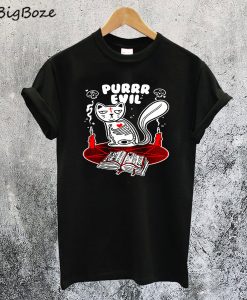 Purrr Evil - Cat Spell Demon Witch T-Shirt
