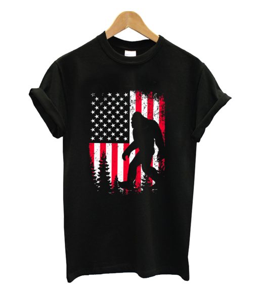All Templa Bigfoot American Flag For 4th Of July T-Shirt