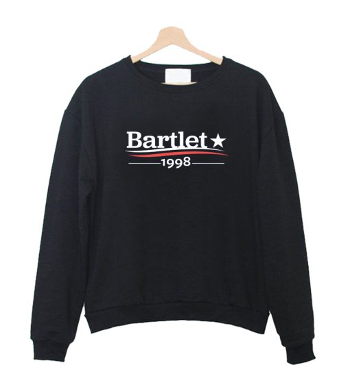 WEST WING President BARTLET 1998 President Bartlet For America Jed Bartlet White House Crewneck Sweatshirt