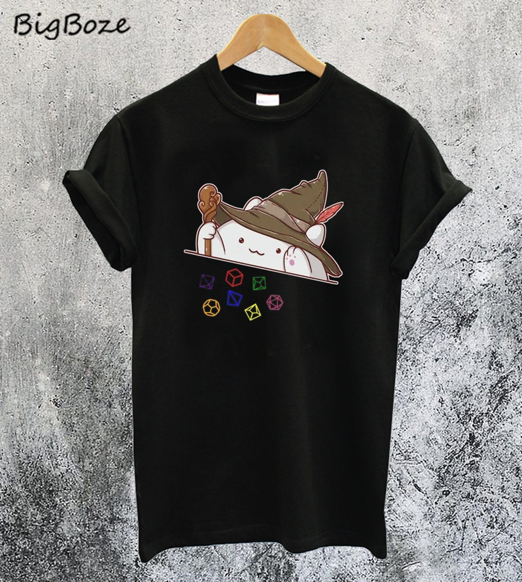 Wizard Cat Throwing Dice T-Shirt